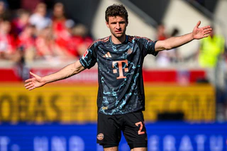 13. Meistertitel mit dem FC Bayern im 500. Bundesligaspiel? Thomas Müller. — © Tom Weller/dpa