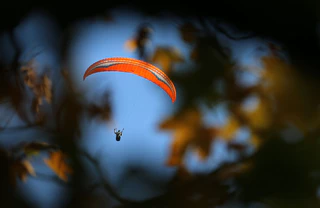 Ein Gleitschirmflieger muss Notlanden und verletzt ein Kind und einen Hund leicht. (Symbolbild) — © Karl-Josef Hildenbrand/dpa